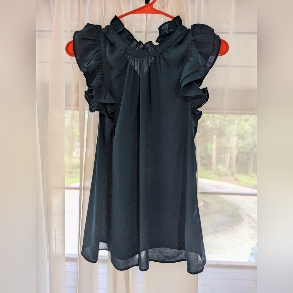 Express XS ruffle cap sleeves